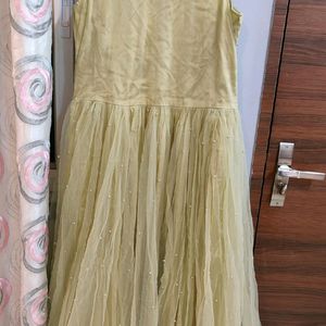 Last Price ❗❗Bridal Green Pearl Embedded Gown