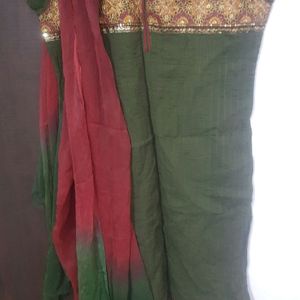 Green kurta with Shawl