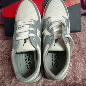 Grey And White Sports Shoes