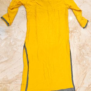 Mustard Straight Kurti