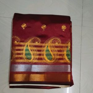 New Saree With Unstitched Blouse Piece