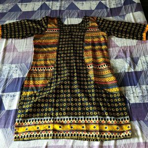 Black 2 Side Printed Kurti