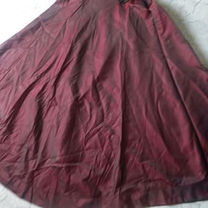 Maroon Gown With Handwork