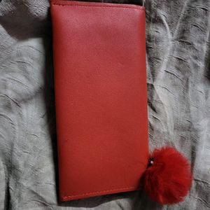 Red And Embroidery Wallet