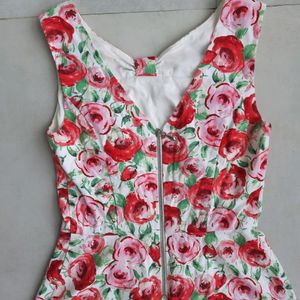 Beautiful Floral Rose Top For Women