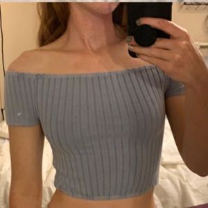 Off Shoulder Crop Top