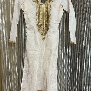 Heavy Embroidered  Off White Kurta For Rakhi 🤍