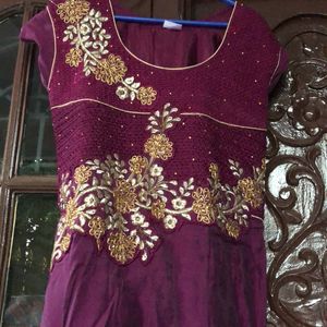 Purple Kurti Set