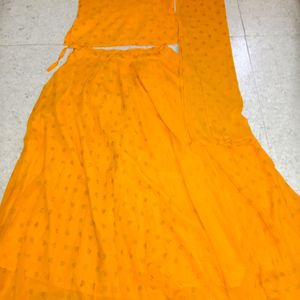 Beautiful Mustard Lehenga Choli With Dupatta