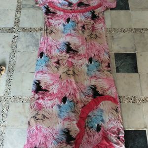 Night Gown Multicolour Stretchable Free Size