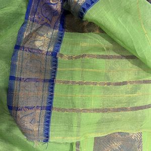 Bengali Traditional Tant Cotton Saree With Boarder