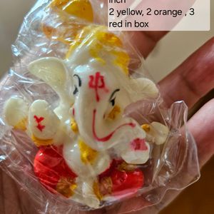 Ganpati Idols 3 Inch Box Packing 7 Pieces