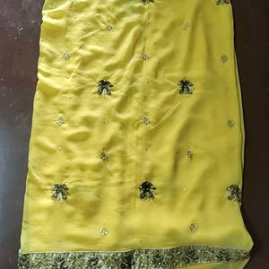 Yellow Colour Saree,