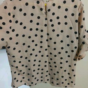 Black Polka Dot Top