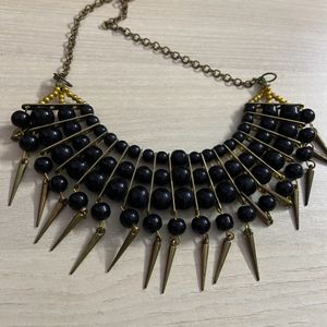 Black Beaded Necklace