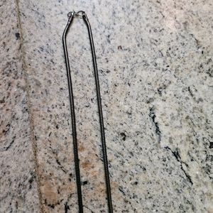 Brand New Black Chain With Stoned Pendant