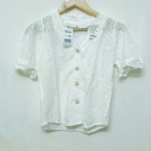 Trendy New White Top For Women