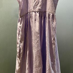 Nuon Purple Checkered Dress