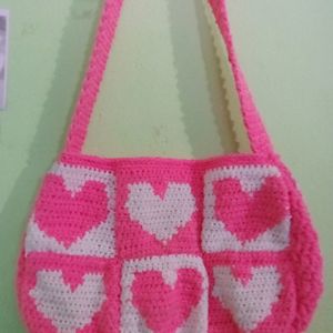 Heart Crochet Bag