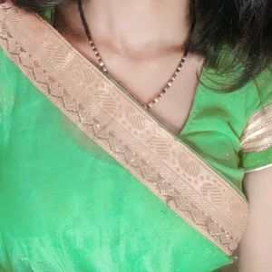 Green 💚 Saree With Blouse