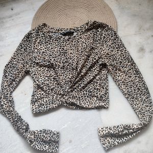 SHEIN Cheetah Print Crop top