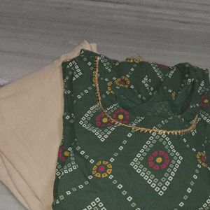 L Size Kurti Set Without Duptta