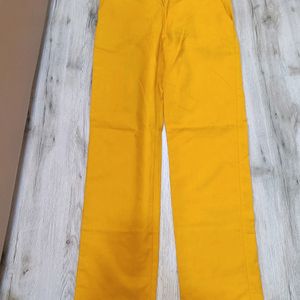 Yellow Cotton Jeans Size 34 D92