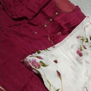 Very Low Price Work PureSilk kurti Pant Dupatta Se