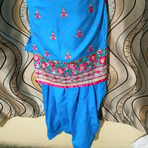 Beautiful Blue Embroidery Suit