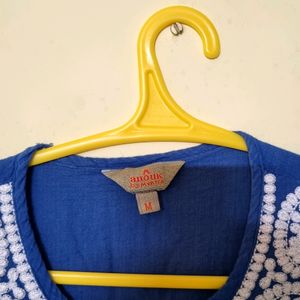 Blue A Line Kurta Set