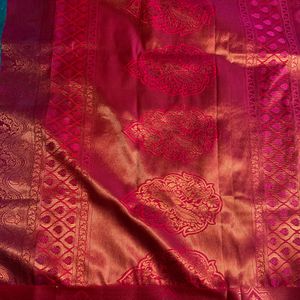 New Kanjivaram Saree With Blouse Piece