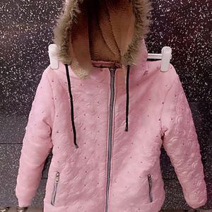 Woolen Furr Jacket For Girls