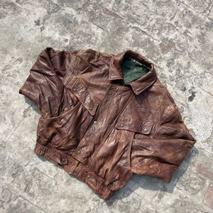 BROWN COWBOY LEATHER JACKET IN A NEW CONDITION!