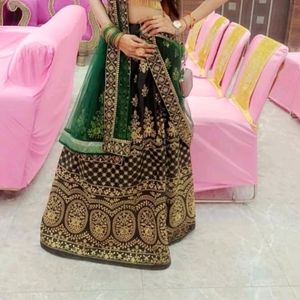 Lehnga Choli Dark Green