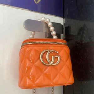 orange sqaure bag