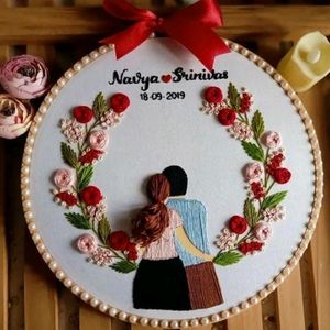 Couple Embroidery Hoop