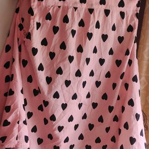 New Pink Heart Print Top