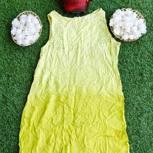 Noi: Lime green Sleeveless Top (Must Buy)