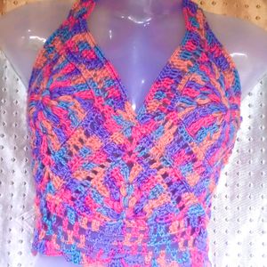 Brand New Designer Crochet Top