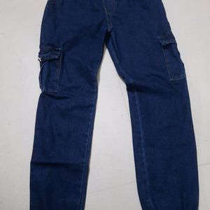 denim cargo jeans