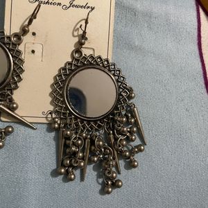 Oxidised Mirrio Earings