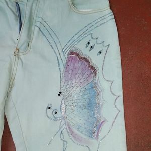 Butterfly Embroidery Jeansh