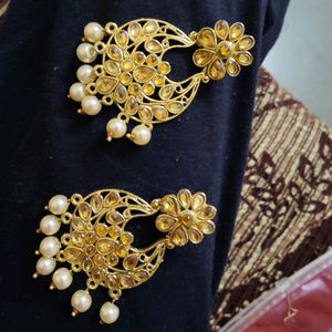 Newly Jhumka With Gold Pleated