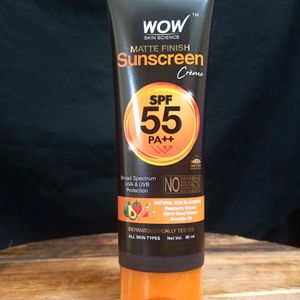 WOW Spf 55 PA++ Matte Finish Sunscreen Creme