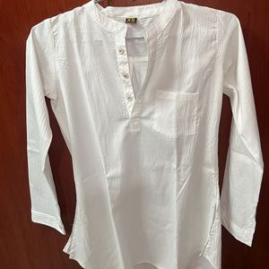 White Short Shirt Kurta