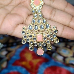 Kundan Earrings Pink