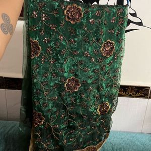 Green Oranganza Saree