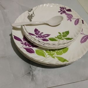 Round Dazzle Purple Dinner Set