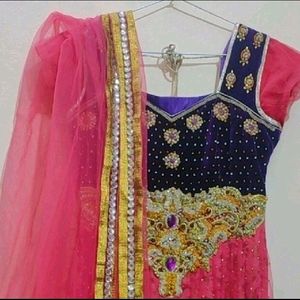 Rose Suit & Dupatta Without Bottom 30 Bust