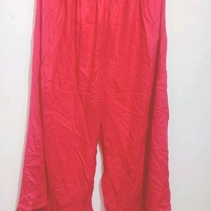 Gajri Pink Flower Embroidry Plazo Suit With Dupatt
